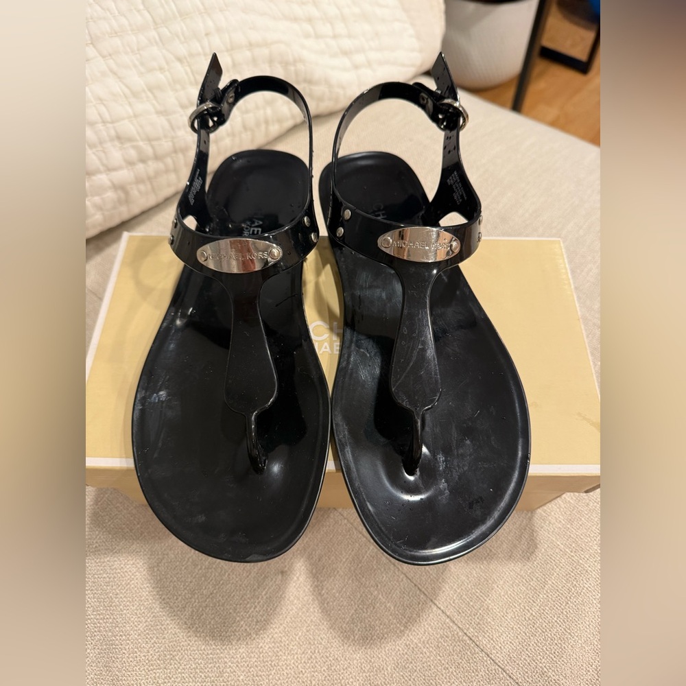 MICHAEL Michael Kors Black Jelly Sandals